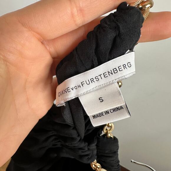 Diane Von Furstenberg Black Aubrey Two Halter - Picture 7 of 11